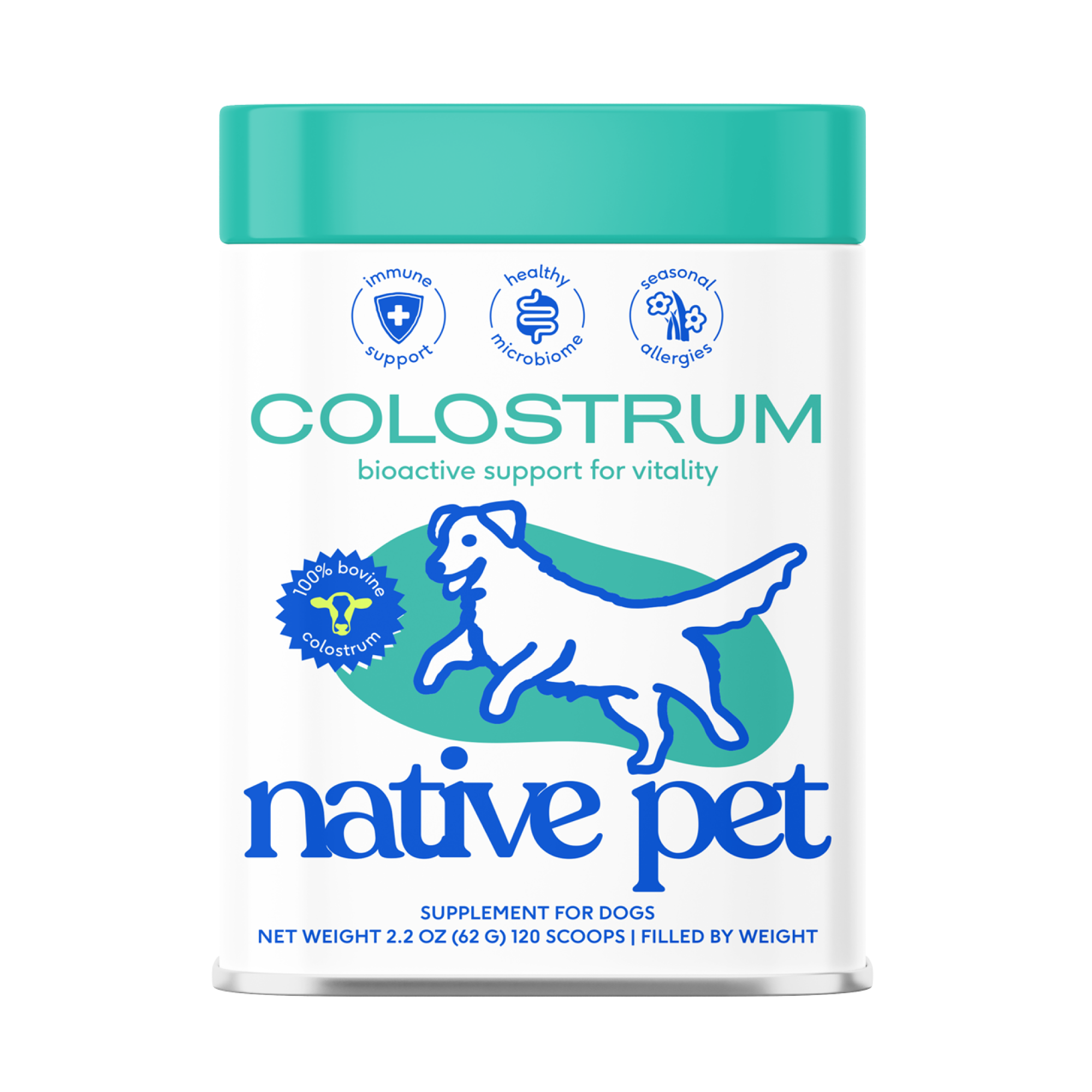 Native Pet Colostrum for Dogs - Product Render