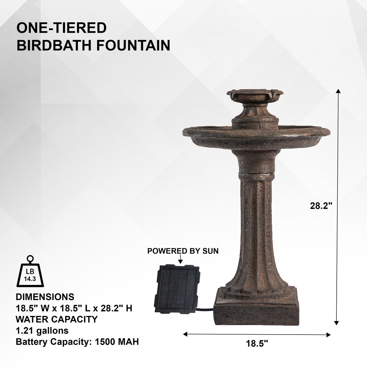 Solar Birdbath Fountain product image 6