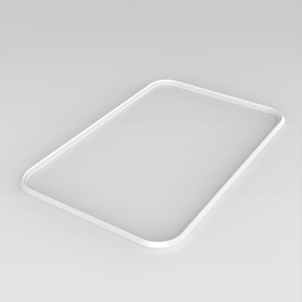 Overhead view of Evolv Dog Crate spare base/ceiling frame on white background