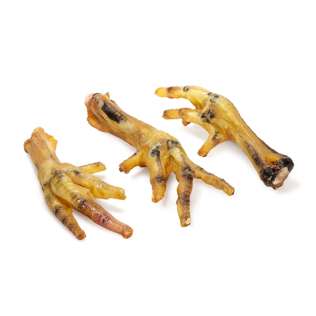Dried natural chicken feet dog treat
