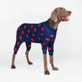 Heart-Print Dog Pajamas, S