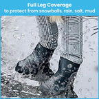 Waterproof boots & water-resistant leggings.