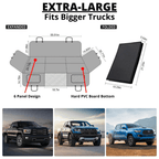 Waterproof Hard Bottom Car & Truck Seat Foldable Hammock Cover With Storage Pockets, Side Flaps, Headrest Straps, Seat