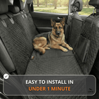 Waterproof Hard Bottom Car & Truck Seat Foldable Hammock Cover With Storage Pockets, Side Flaps, Headrest Straps, Seat