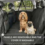 Waterproof Hard Bottom Car & Truck Seat Foldable Hammock Cover With Storage Pockets, Side Flaps, Headrest Straps, Seat