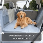 Waterproof Hard Bottom Car & Truck Seat Foldable Hammock Cover With Storage Pockets, Side Flaps, Headrest Straps, Seat