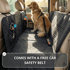 Waterproof Hard Bottom Car & Truck Seat Foldable Hammock Cover With Storage Pockets, Side Flaps, Headrest Straps, Seat