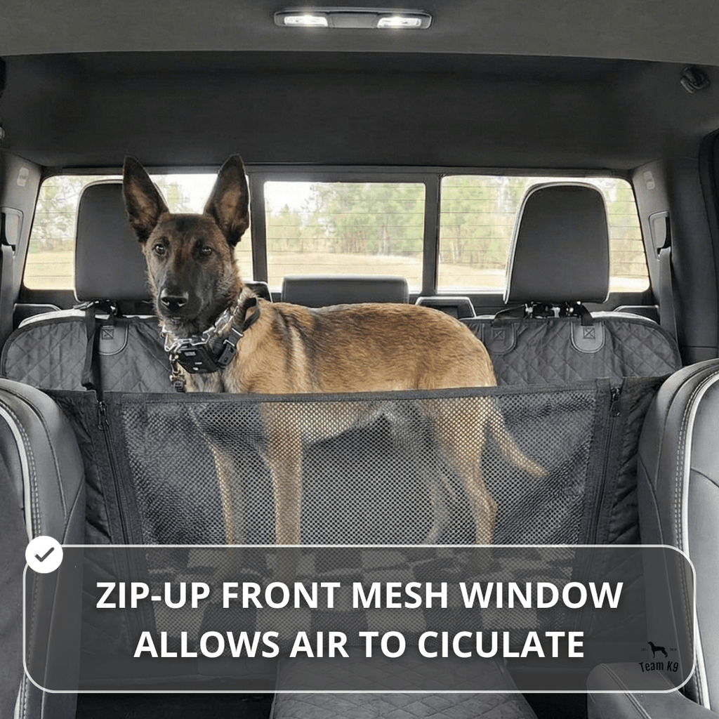 Waterproof Hard Bottom Car & Truck Seat Foldable Hammock Cover With Storage Pockets, Side Flaps, Headrest Straps, Seat