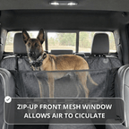 Waterproof Hard Bottom Car & Truck Seat Foldable Hammock Cover With Storage Pockets, Side Flaps, Headrest Straps, Seat