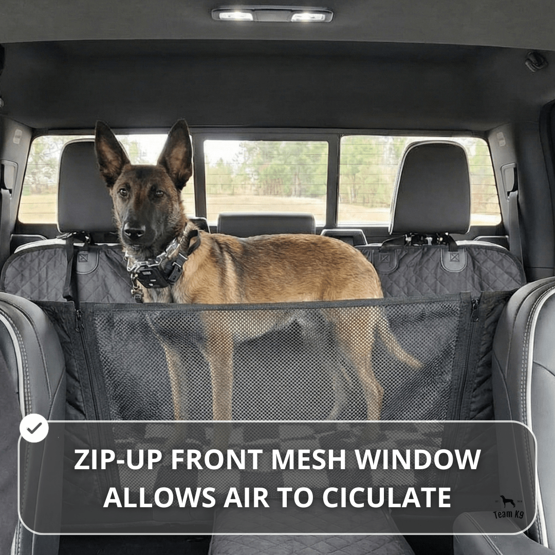 Waterproof Hard Bottom Car & Truck Seat Foldable Hammock Cover With Storage Pockets, Side Flaps, Headrest Straps, Seat