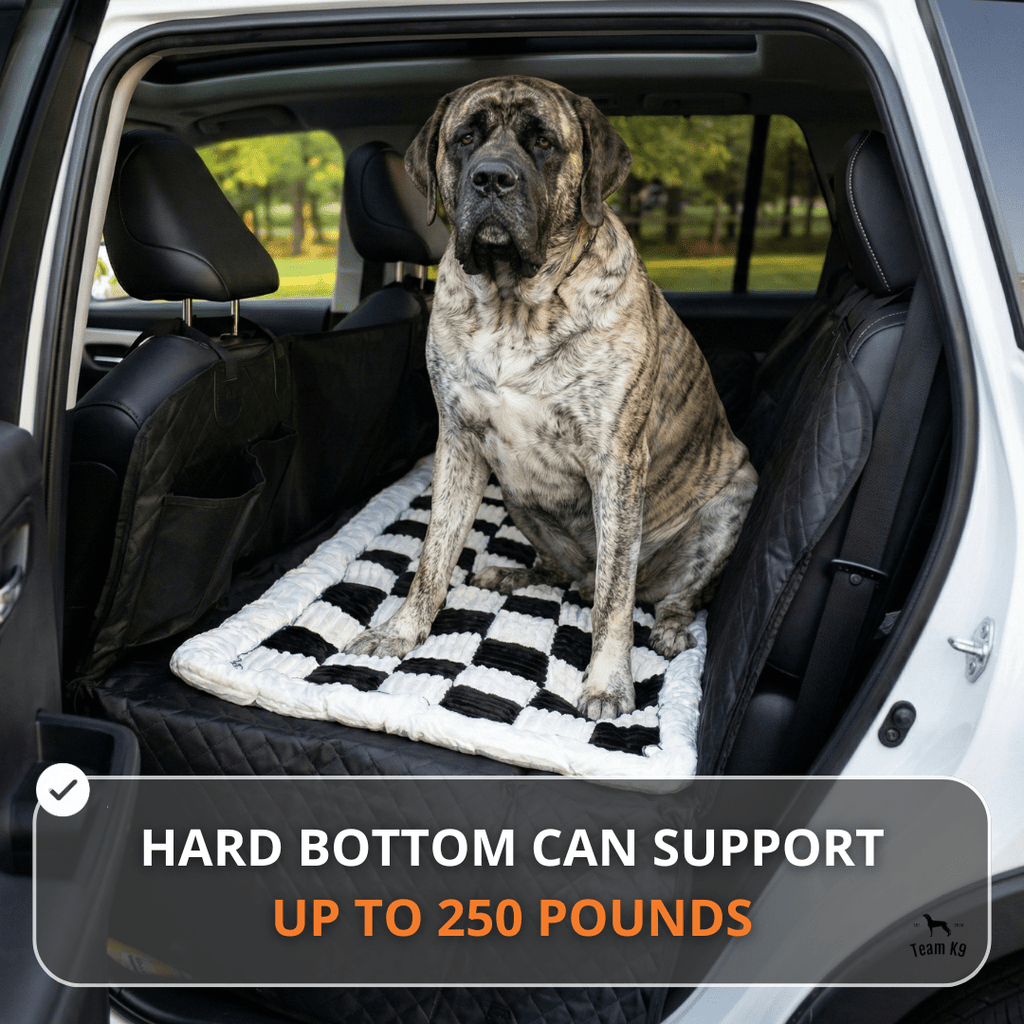 Waterproof Hard Bottom Car & Truck Seat Foldable Hammock Cover With Storage Pockets, Side Flaps, Headrest Straps, Seat