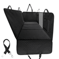 Hard-Bottom Dog Back-Seat Hammock Cover, Black / Large (Fits Most Vehicles) / Backseat Cover + FREE Safety Belt