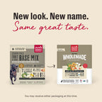 New Look. New Same. Same Great Taste. As we switch our packaging, you may receive either option at this time. | Wholemade Whole Grain Free Fruit &amp; Veggie Dehydrated Dog Food from The Honest Kitchen