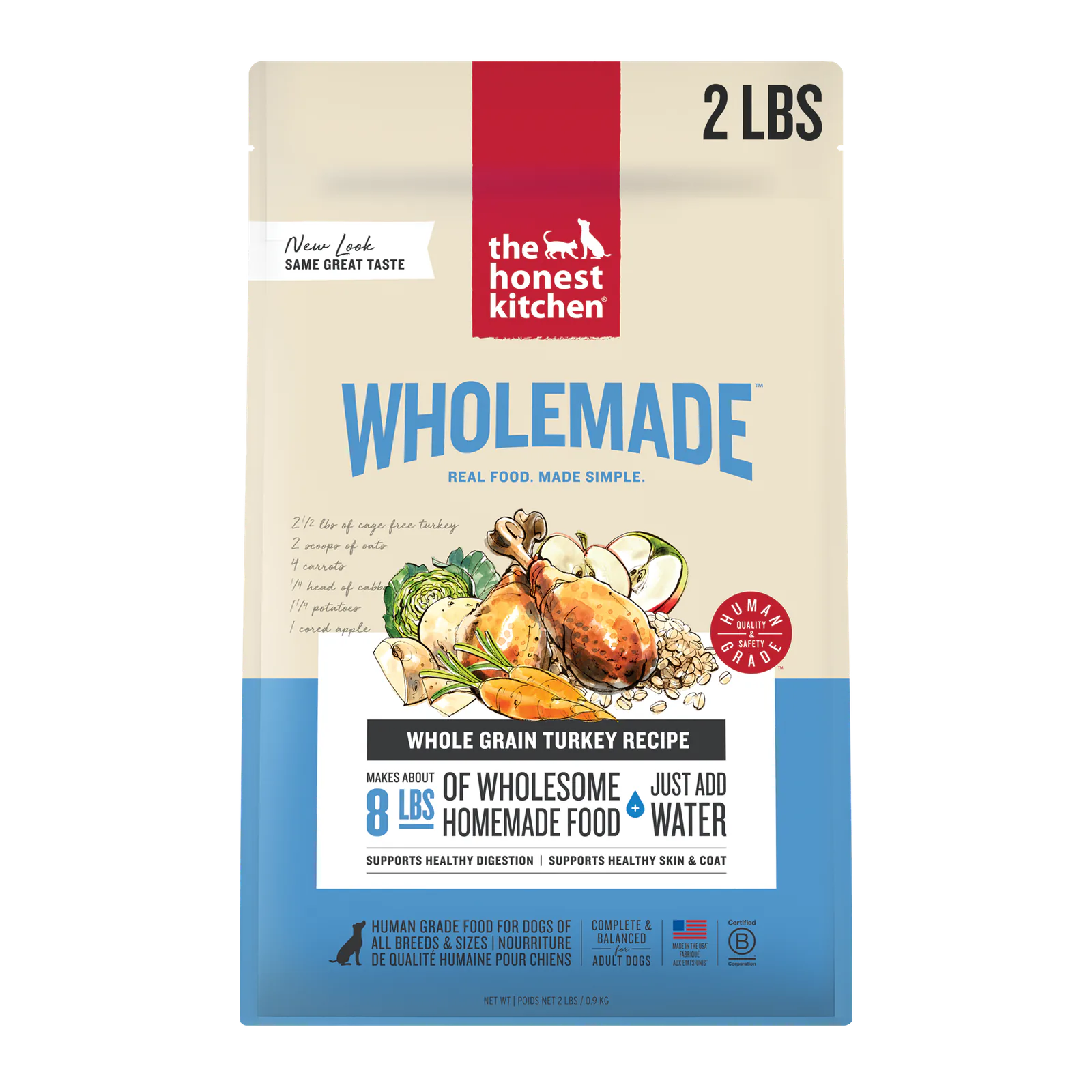 Wholemade Dehydrated Dog Food Whole Grain Turkey Recipe from The Honest Kitchen ::2-lb for SHP-0250-97DDA5