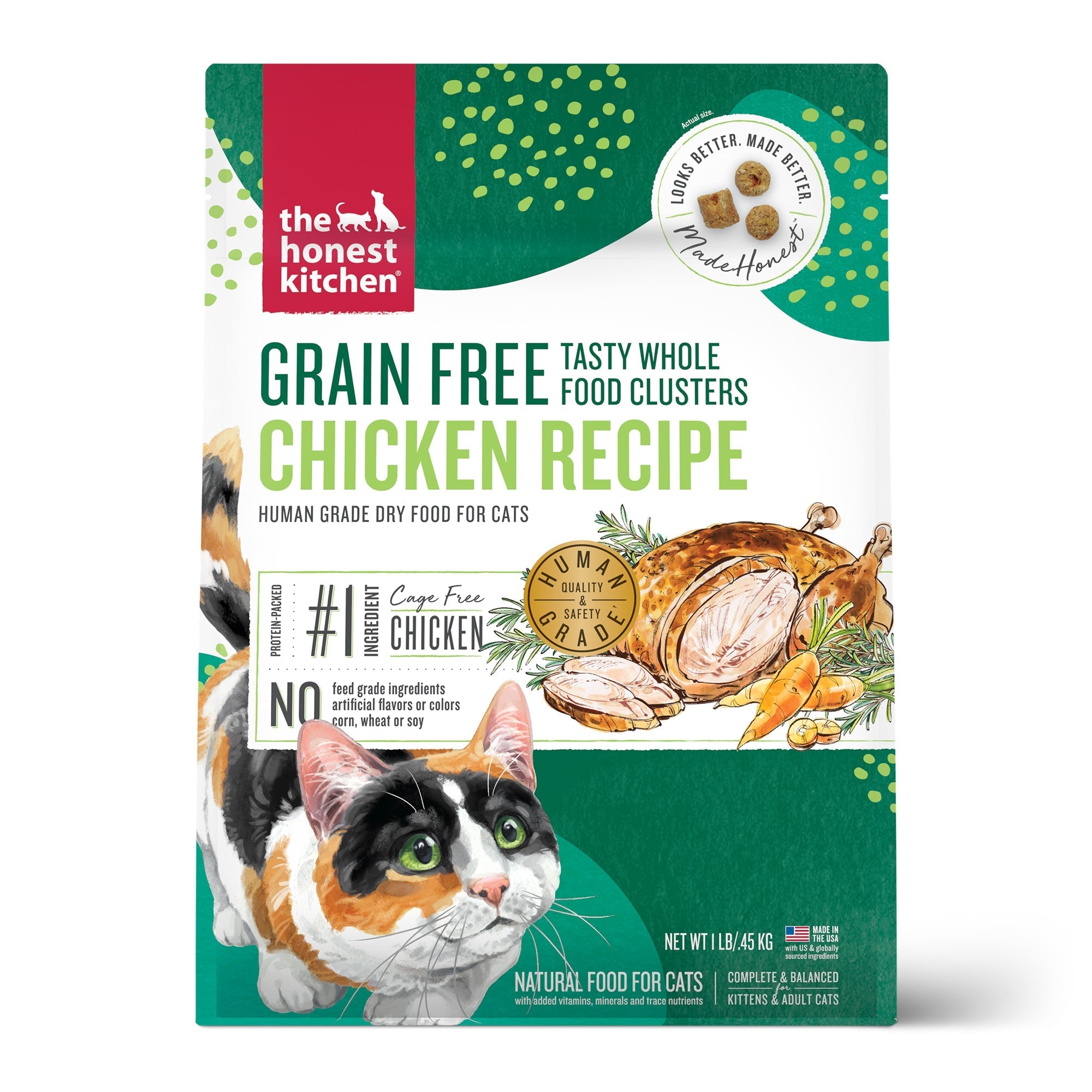 Chicken Whole Food Clusters Dry Cat Food from The Honest Kitchen ::1-lb