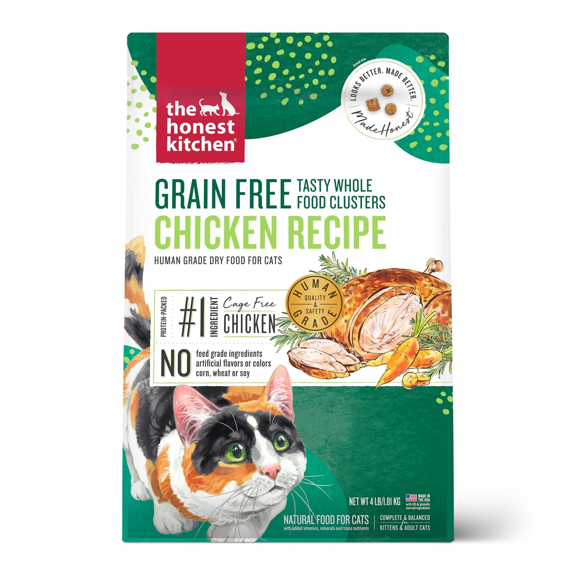 Chicken Whole Food Clusters Dry Cat Food from The Honest Kitchen ::4-lb