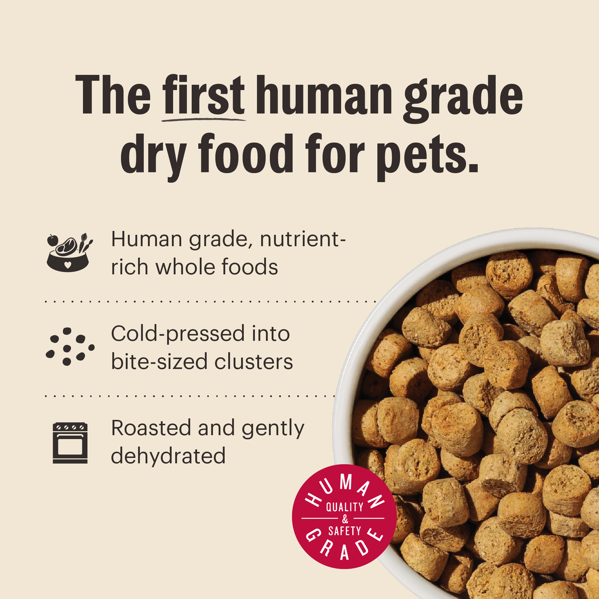 Whole Food Clusters Dry Dog Food from The Honest Kitchen