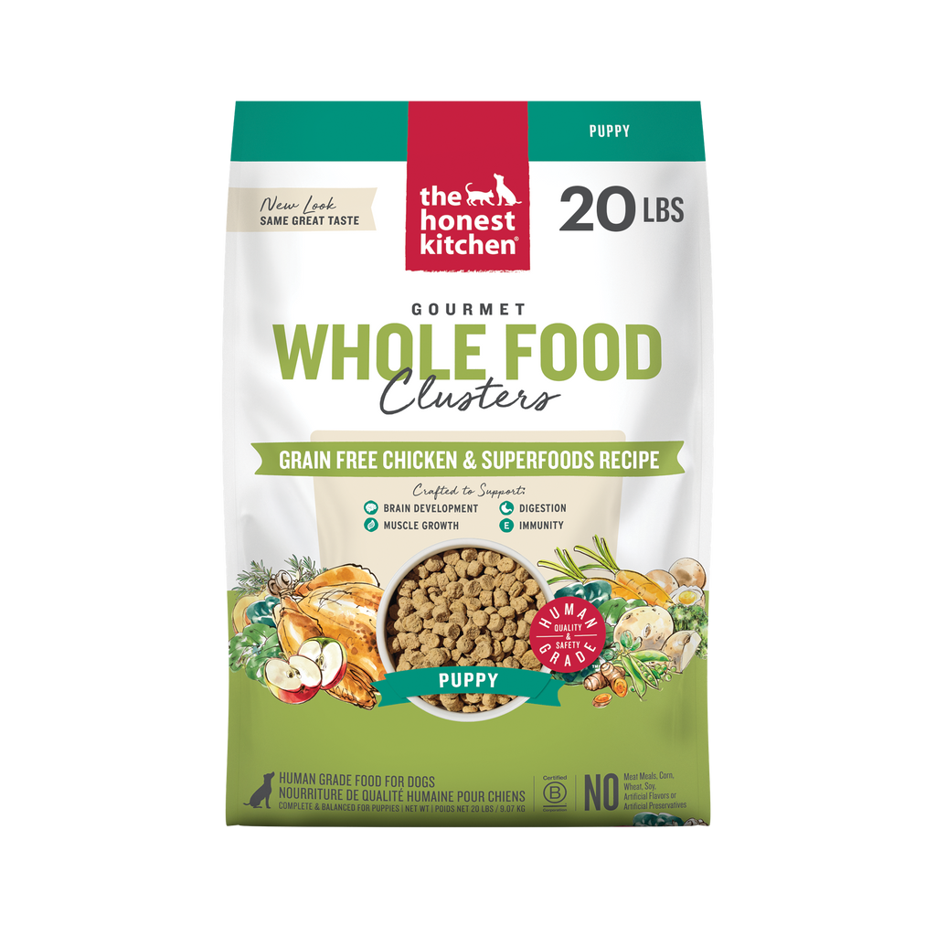 The Honest Kitchen Whole Food Clusters Grain Free Chicken & Superfoods Recipe for Puppies Human Grade Dry Dog Food ::20-lb
