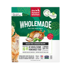 The honest kitchen Wholemade cat food package with a green background and cat illustration ::4-lb