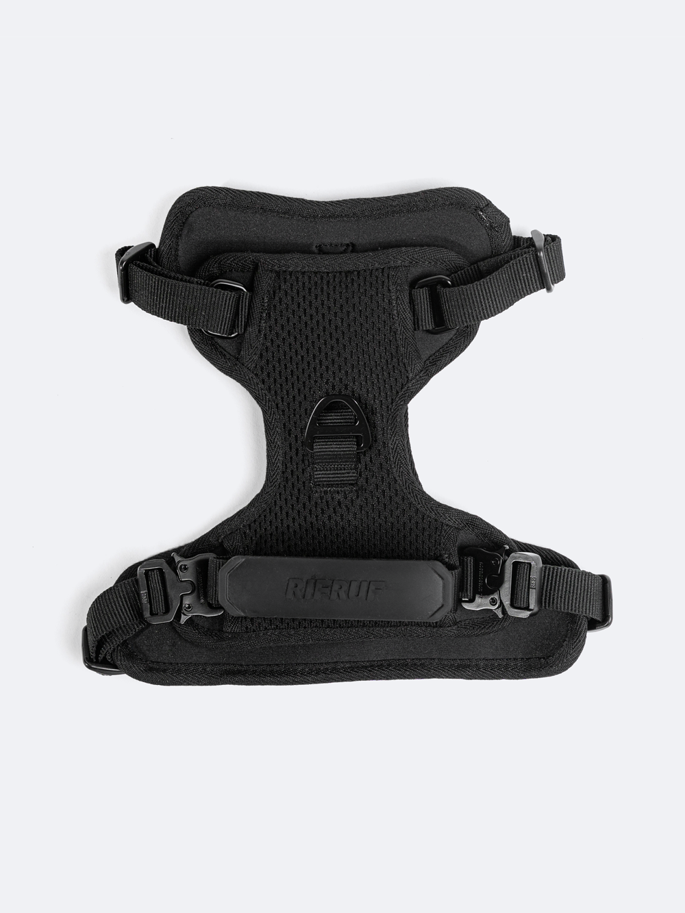 Adjustable Dual-Clip Dog Walking Harness, Black / XS