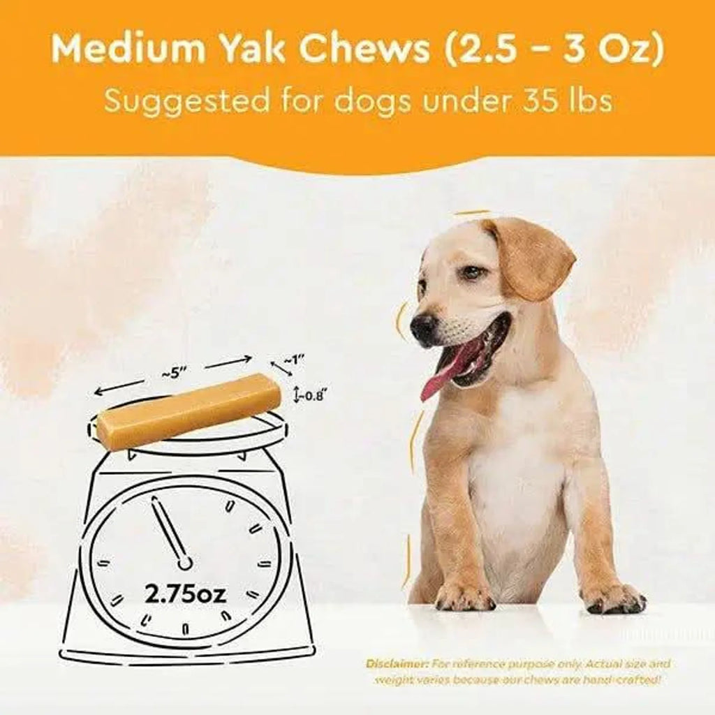 Himalayan Yak Chew medium — for dogs 15-25 lbs