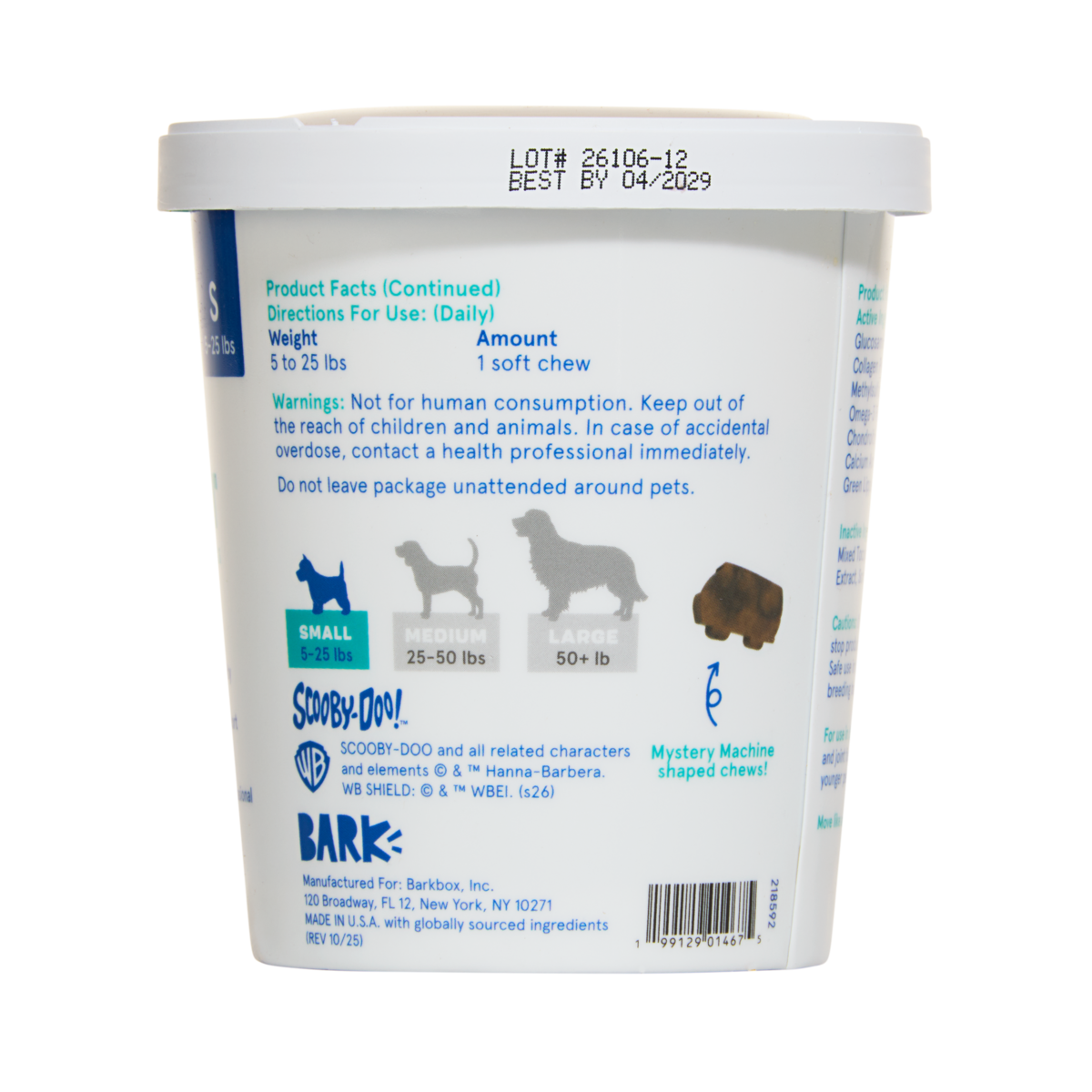 Hip & Joint Dog Treat Supplements, 30 Ct#Dog Size_S