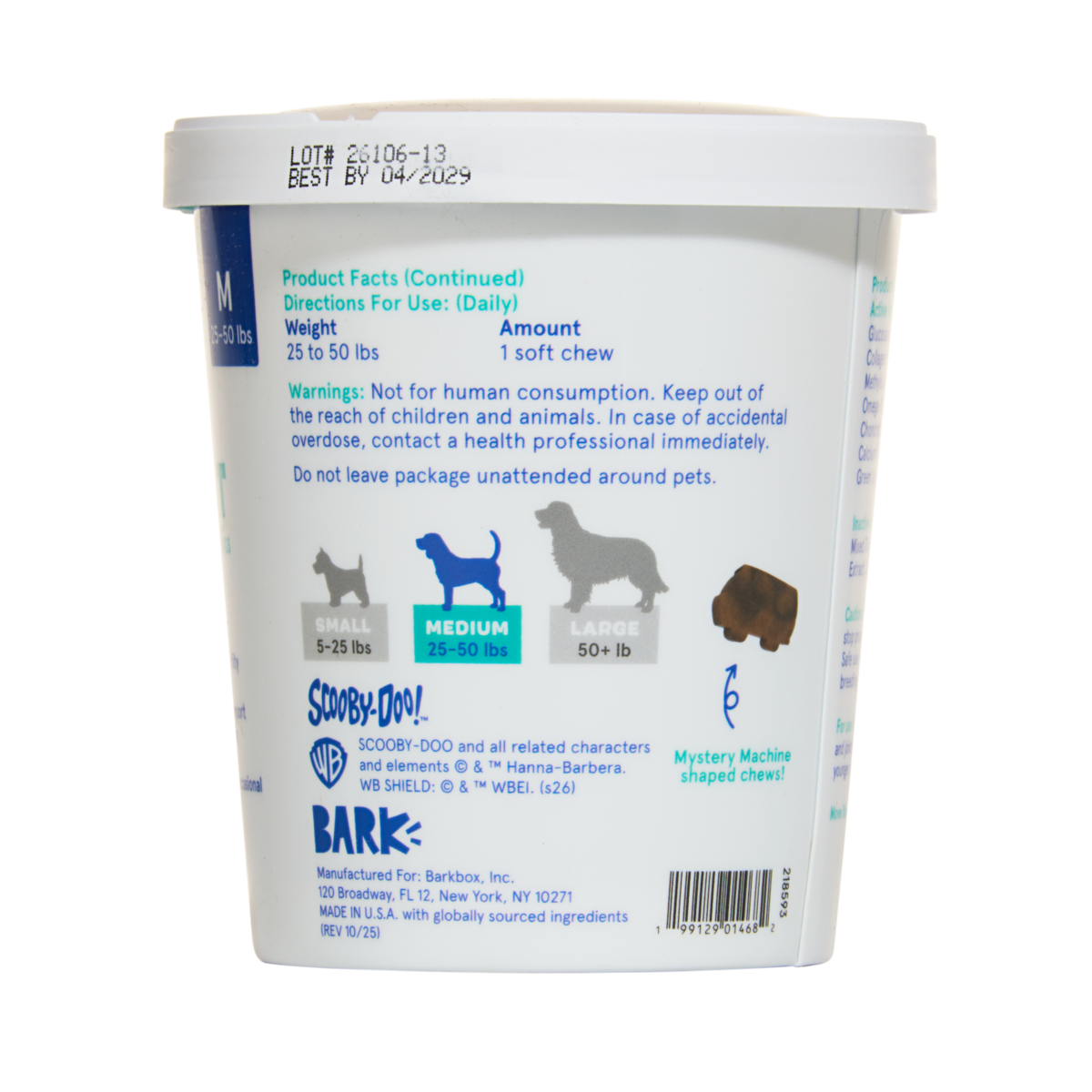 Hip & Joint Dog Treat Supplements, 30 Ct#Dog Size_M