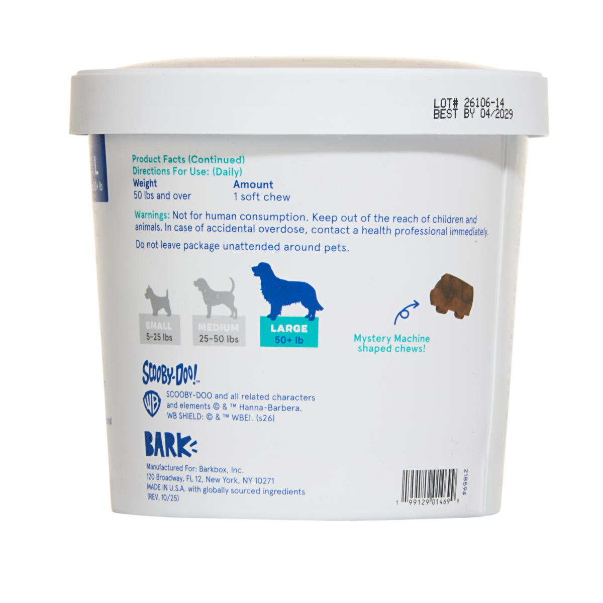 Hip & Joint Dog Treat Supplements, 30 Ct#Dog Size_L
