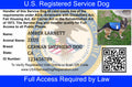 Service dog ID card product image 1
