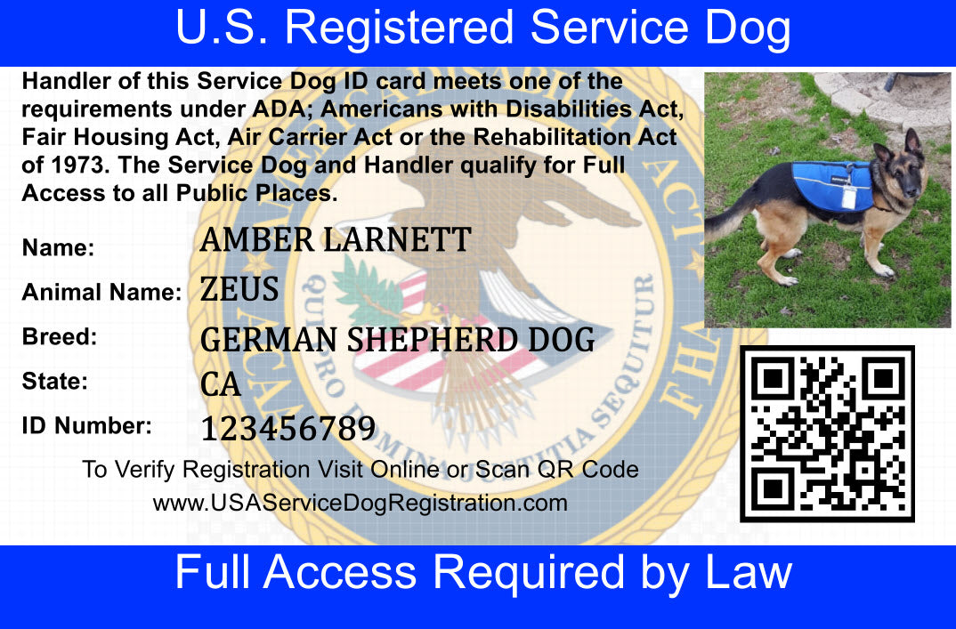 Service dog ID card product image 1