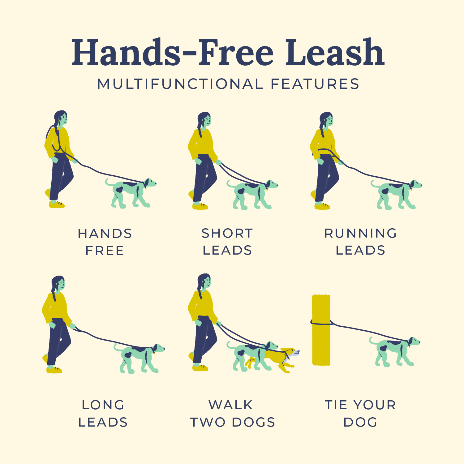 Hands-Free Cotton Rope Dog Leash product image 7