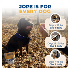 Jope Hip and Joint dog chews are for every size of dogs (french bulldog, Labrador Retrievers, French Bulldogs, Golden Retrievers, German Shepherd Dogs, Poodles, Bulldogs, Beagles, Rottweilers, Pointers - German Shorthair