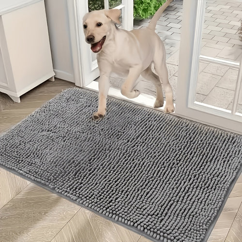 Dog Door Mat for Muddy Paws – Absorbent Non-Slip Quick-Dry Microfiber Mat | Machine Washable | Single or 2-Pack | 24×17" & 32×20"