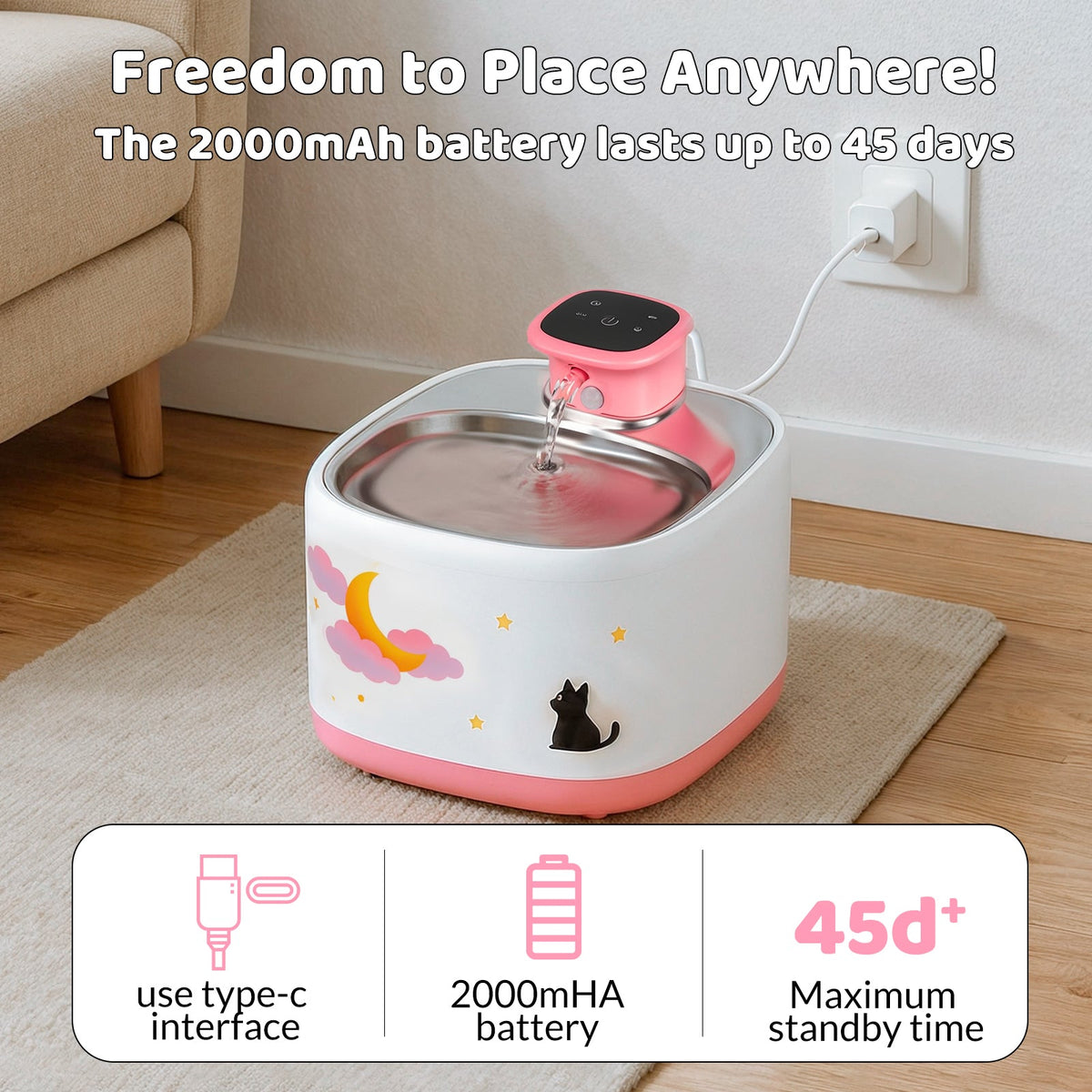 Wireless Pet Water Fountain product image 8