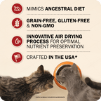 Mimics ancestral diet, grain-free, gluten-free & non-gmo. Made in the USA!