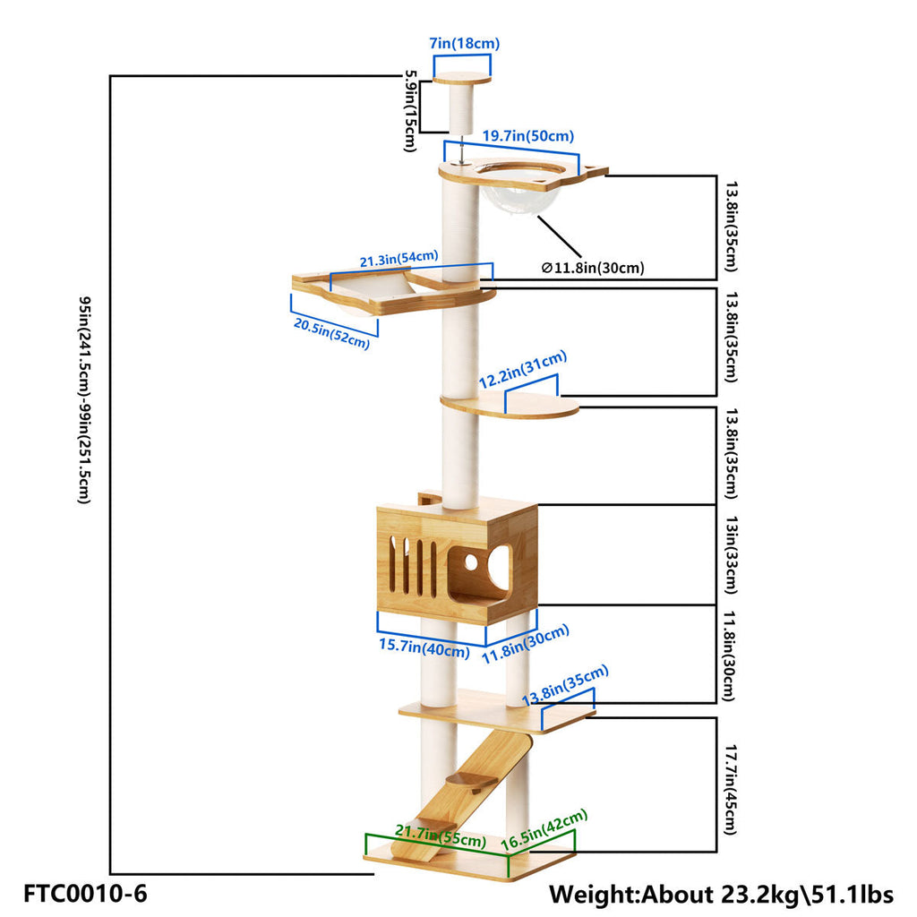 Adjustable Floor-to-Ceiling Cat Tree product image 10