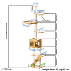Adjustable Floor-to-Ceiling Cat Tree product image 10