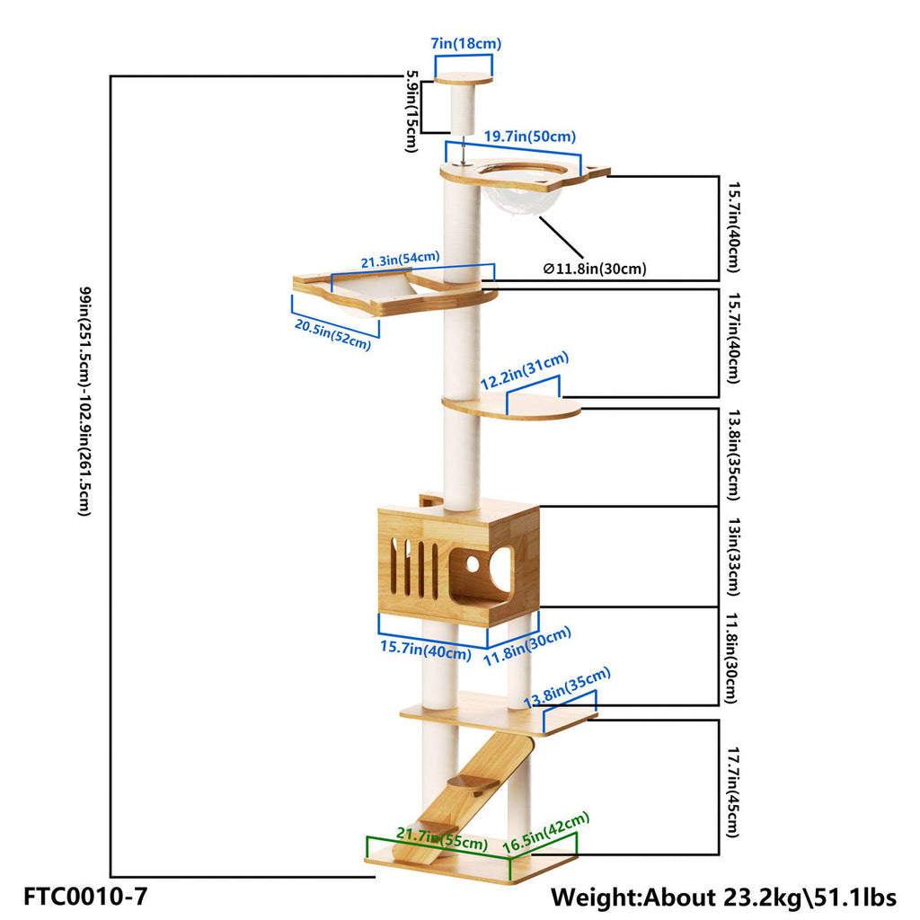 Adjustable Floor-to-Ceiling Cat Tree product image 11