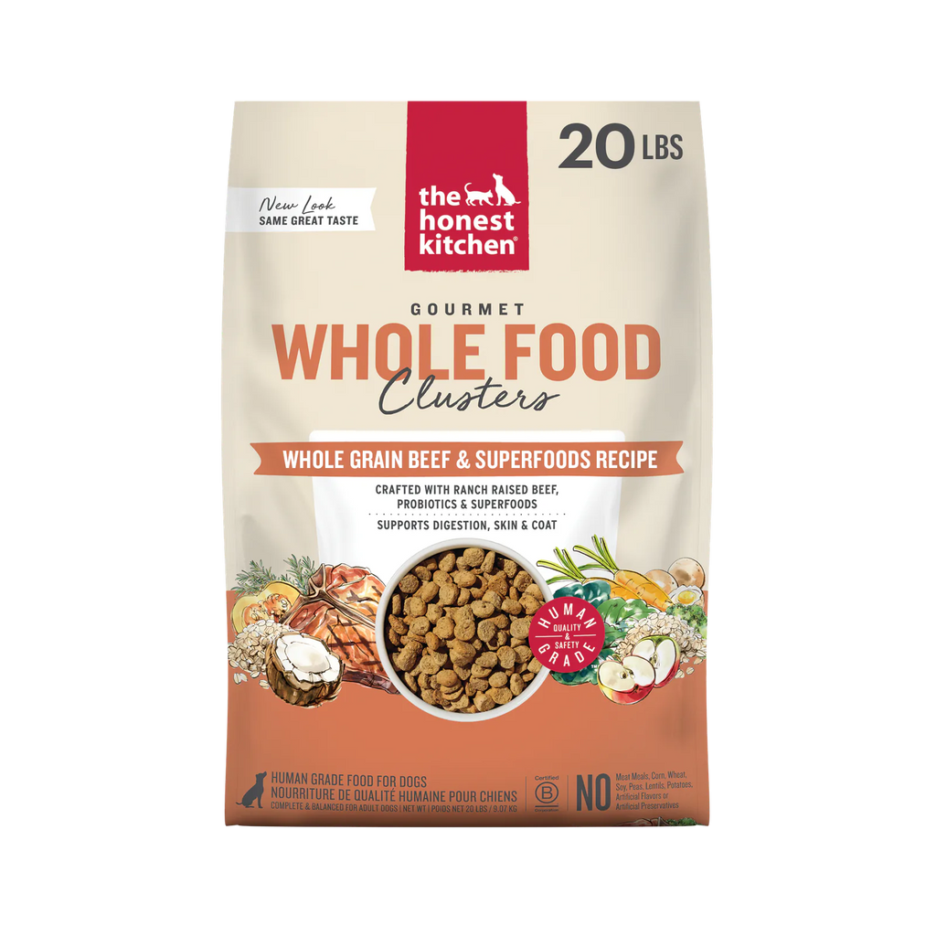 The Honest Kitchen Whole Food Clusters Whole Grain Beef &amp; Superfoods Recipe Human Grade Dry Dog Food ::20-lb