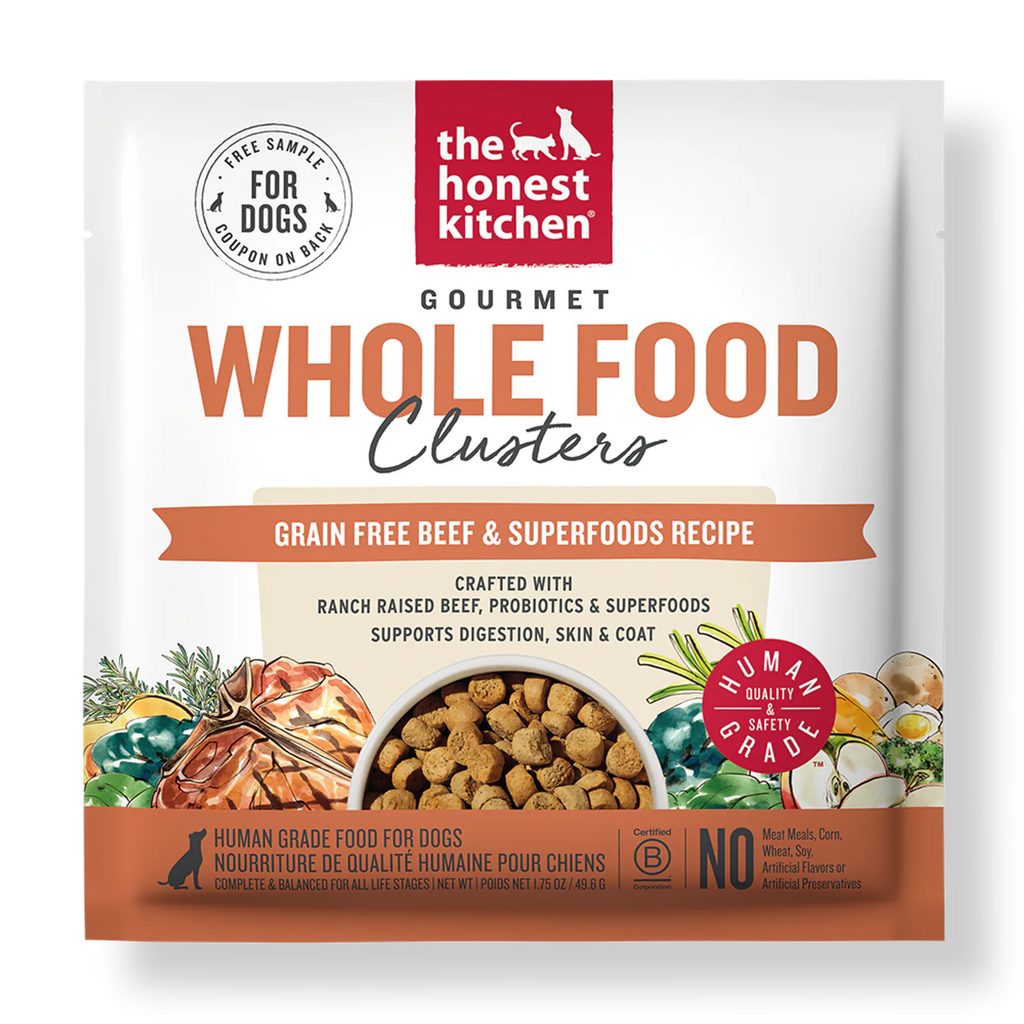 The Honest Kitchen Whole Food Clusters Whole Grain Beef &amp; Superfoods Recipe Human Grade Dry Dog Food ::1-lb