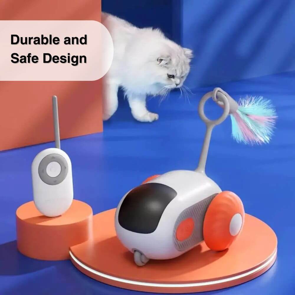 Interactive Cat Toy: Remote-Controlled Smart Play for Cats with Auto Obstacle Avoidance and USB Rechargeable Fun