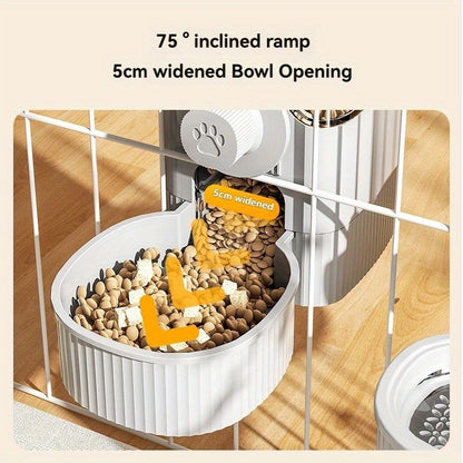 Hanging Cage Pet Water Dispenser & Automatic Feeder – No-Drip Gravity Feed Bowl for Rabbits, Guinea Pigs, Hamsters & Small Animals | Cage-Mount Design, Easy Refill