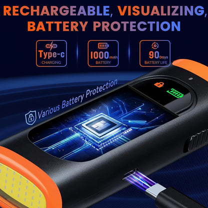 Anti-Barking Device for Dogs - Ultrasonic Bark Deterrent with Soundwave Technology, Portable Handheld Stop Barking Tool, Safe & Humane for All Breeds, Indoor & Outdoor Use, Royal Blue / Grey / Mixed