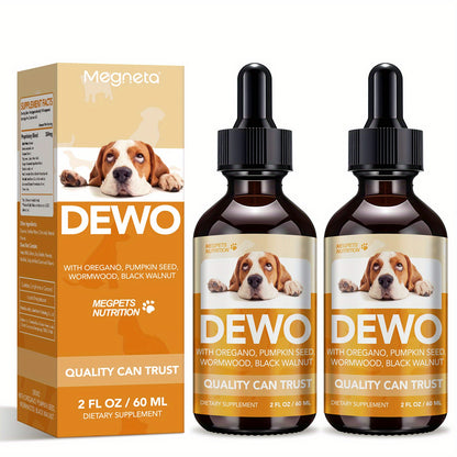 Pet Intestinal Cleanse Drops – Natural Herbal Supplement for Dogs & Cats with Wormwood & Black Walnut, Gut Health & Flora Balance Support, 2 fl oz