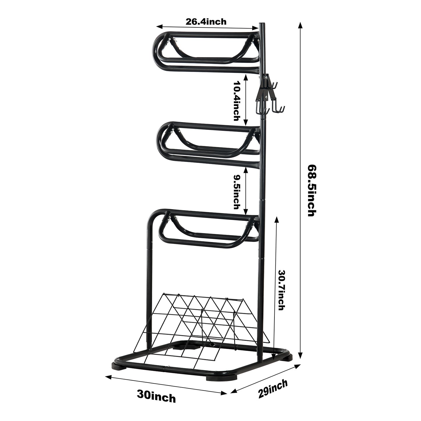 Saddle Rack Freestanding 3-Tier – VEVOR Rotating Heavy-Duty Carbon Steel Saddle Stand for English & Western Saddles | Multi-Layer Tack Storage, Rust-Resistant, Easy Assembly, Black