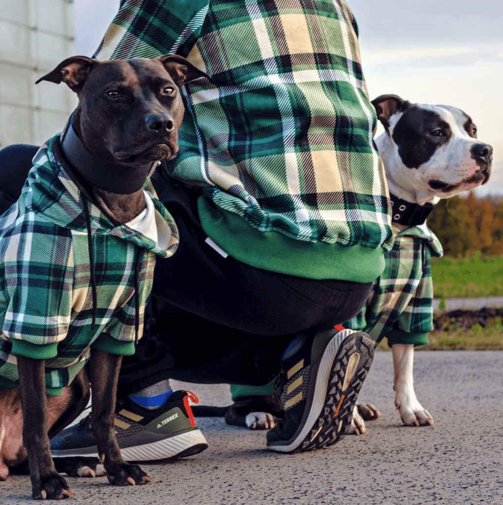 Green Plaid Adult Fleece Hoodie product image 4