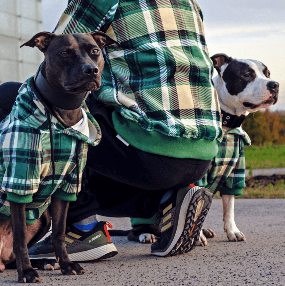 Green Plaid Adult Fleece Hoodie product image 4