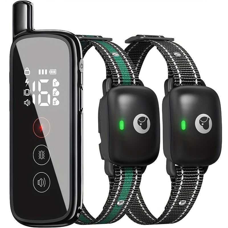 Dog E-Collar with Remote IP68 Waterproof – Rechargeable Dog Training Shock Collar for Small Medium Large Dogs, 3 Safe Training Modes, 1640ft Range | 1, 2 or 3 Dogs (Black)