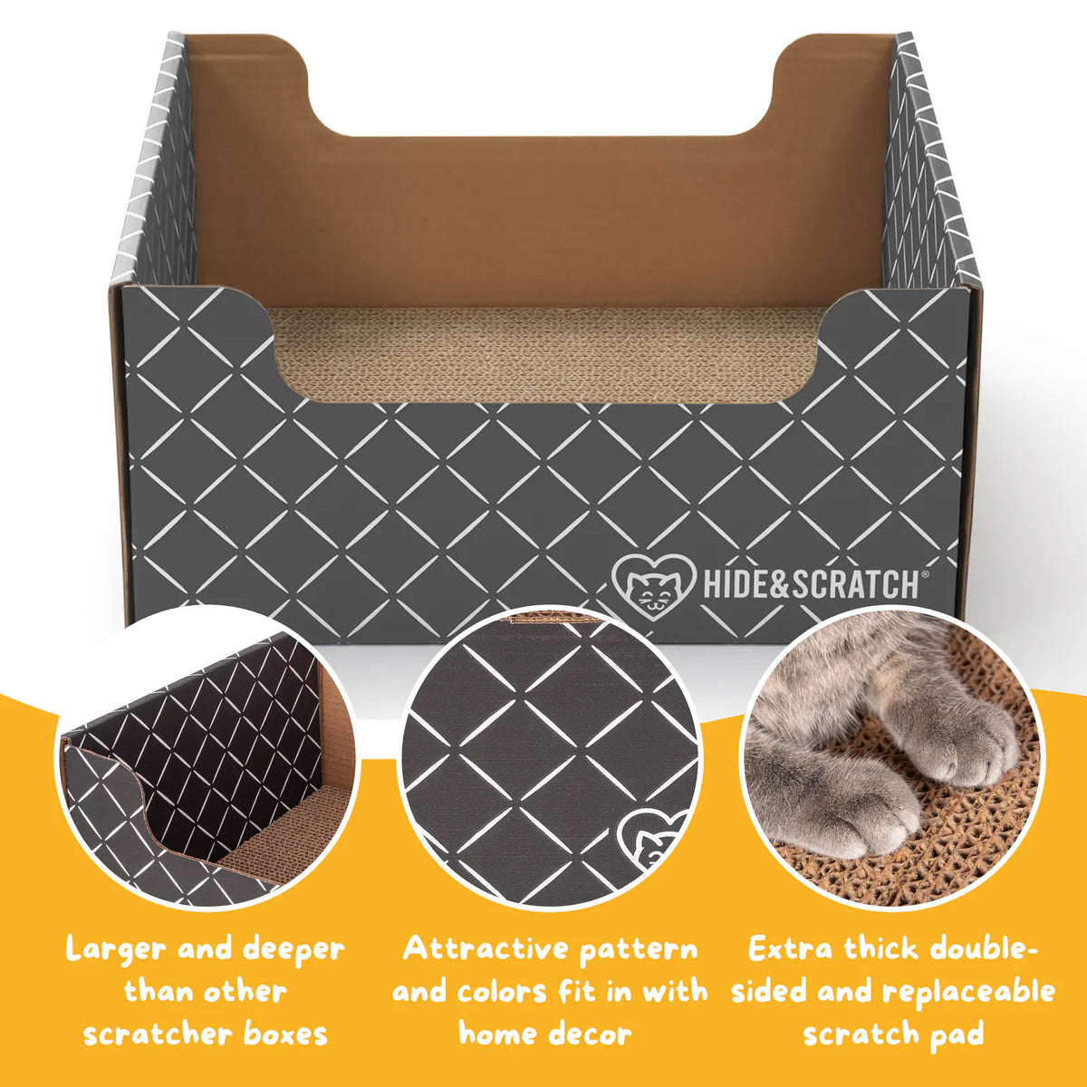 Hide & Scratch Extra-Large Cat Scratcher Box product image 5