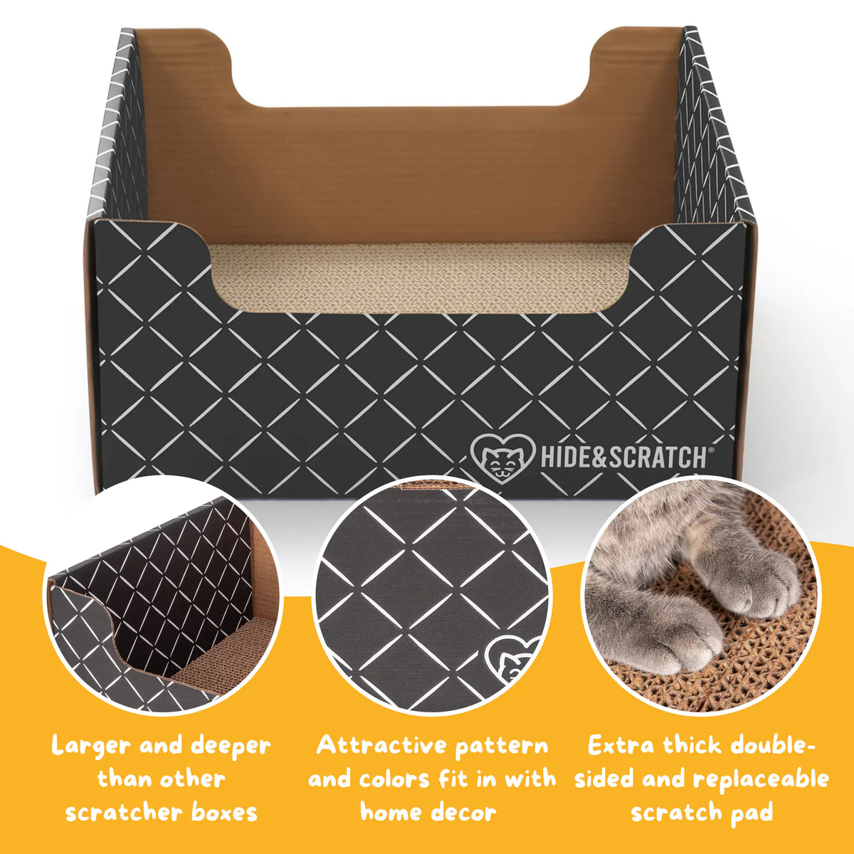 Hide & Scratch Extra-Large Cat Scratcher Box product image 12